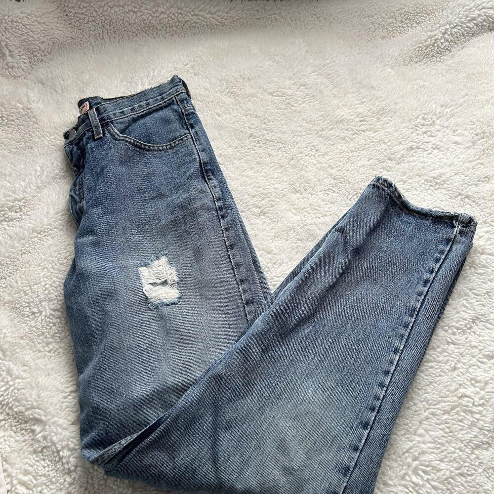 Vintage 90's Guess Jeans Style 1050 High Rise Tapered Leg Blue Classic Jeans 31